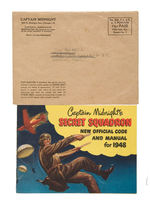 "CAPTAIN MIDNIGHT'S SECRET SQUADRON NEW OFFICIAL CODE AND MANUAL FOR 1948."