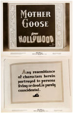 SILLY SYMPHONIES "MOTHER GOOSE GOES HOLLYWOOD" PUBLICITY STILL LOT.