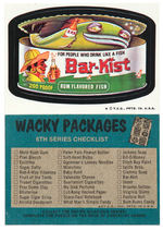 “WACKY PACKAGES 6TH SERIES” SET.