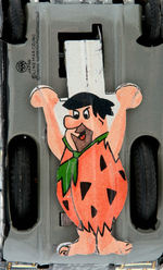 THE FLINTSTONES" BOXED TIN LITHO ROLL-OVER TANK BY LINE MAR.