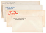 "CAPTAIN MARVEL/FAWCETT COMICS" IN-HOUSE ILLUSTRATED STATIONERY WITH ENVELOPES.