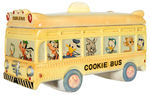 WALT DISNEY CHARACTER “COOKIE BUS” CERAMIC COOKIE JAR.