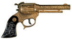 "HOPALONG CASSIDY" GOLD PLATED REPEATING CAP PISTOL BY ALL METAL PRODUCTS COMPANY