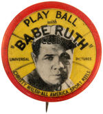 BABE RUTH MOVIE PROMOTIONAL RARE 1930s BUTTON.