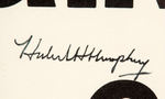 HUBERT HUMPHREY AUTOGRAPHED 1968 CAMPAIGN POSTER.