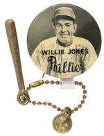 “WILLIE JONES/PHILLIES” 1950s WHIZ KID BUTTON.