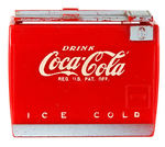 COCA-COLA MINATURE COOLER MUSIC BOX.