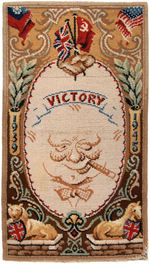 WORLD WAR II WINSTON CHURCHILL "VICTORY" RUG.