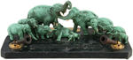 HOOVER GIFT PEN STAND WITH FIGURAL ELEPHANTS.