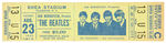 “THE BEATLES” SHEA STADIUM CONCERT TICKET.