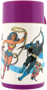 DC COMICS "SUPER FRIENDS" UNUSED METAL LUNCHBOX WITH THERMOS.