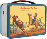 "ROY ROGERS AND DALE EVAN DOUBLE R BAR RANCH" UNUSED METAL LUNCHBOX WITH THERMOS.