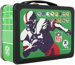 "NFL & WASHINGTON REDSKINS" METAL LUNCHBOX PAIR (ONE WITH THERMOS).