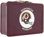 "NFL & WASHINGTON REDSKINS" METAL LUNCHBOX PAIR (ONE WITH THERMOS).