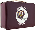 "NFL & WASHINGTON REDSKINS" METAL LUNCHBOX PAIR (ONE WITH THERMOS).