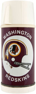 "NFL & WASHINGTON REDSKINS" METAL LUNCHBOX PAIR (ONE WITH THERMOS).