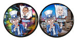 OUTSTANDING LIMITED EDITION 6" BUTTON PAIR FOR OBAMA/McCAIN.