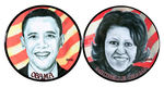 "OBAMA" & "MICHELLE OBAMA" PAIR OF 6" LIMITED EDITION BUTTONS.