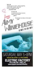 AMY WINEHOUSE SIGNED CONCERT POSTER.