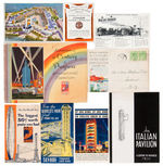 "A CENTURY OF PROGRESS INTERNATIONAL EXPOSITION" 1933-34 18 PIECE PAPER EPHEMERA LOT.