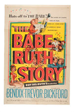 "THE BABE RUTH STORY" ONE SHEET MOVIE POSTER.