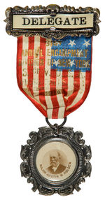 SONS OF VETERANS 1914 “DELEGATE” RIBBON BADGE.