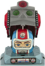 "ROCKET MAN IN SPACE ARMOR" BOXED BATTERY-OPERATED ASTRONAUT ROBOT.