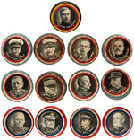 WORLD WAR I ALLIED MILITARY LEADER PORTRAIT BUTTONS.