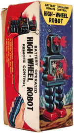 "HIGH-WHEEL ROBOT" BOXED BATTERY-OPERATED TOY.