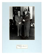 LONE RANGER RADIO VOICE BRACE BEEMER PHOTO WITH J. EDGAR HOOVER WITH HOOVER SIGNATURE.