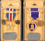 "SILVER STAR/PURPLE HEART" COMPLETE BOXED AWARDS ISSUED TO SAME RECIPIENT.