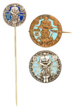 HIGH QUALITY (STERLING) PINS AND STICKPIN FROM "FRIENDS OF PEACE 1915."