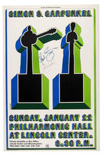 "SIMON & GARFUNKEL" SIGNED CONCERT POSTER.