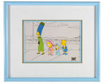 "THE SIMPSONS" FRAMED ANIMATION CEL.