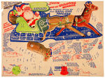 "SEARS HAPPI-TIME TOYLAND/TOY TOWN" SANTA PAIR.