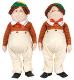 “TWEEDLEDEE/TWEEDLEDUM” EXCEPTIONAL DOLLS BY MARY PETERSON.