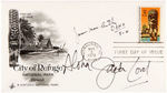 HAWAII FIVE-O CAST-SIGNED FIRST DAY COVER.