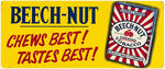 "BEECH-NUT CHEWING TOBACCO" TIN ADVERTISING SIGN.