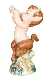 SATYR FROM FANTASIA EXCEPTIONAL CERAMIC FIGURINE BY ZACCAGNINI.