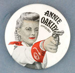 "ANNIE OAKLEY" TV SHOW AUSTRALIAN BUTTON.