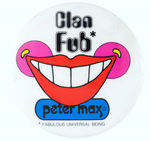 PETER MAX RARE FAN CLUB BUTTON.