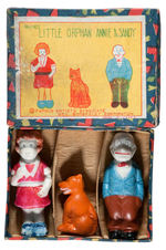 "LITTLE ORPHAN ANNIE" BOXED BISQUE SET.