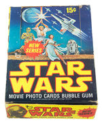 “STAR WARS” TOPPS GUM CARD DISPLAY BOXES WITH PACKS.