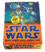 “STAR WARS” TOPPS GUM CARD DISPLAY BOXES WITH PACKS.