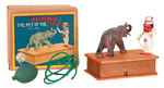 "JUMBO THE PET OF THE CIRCUS" BOXED CELLULOID TOY.