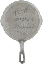 FRANKLIN ROOSEVELT ANTI "HOOVER DEPRESSION SKILLET".