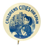 SPANISH CIVIL WAR CHILD WELFARE SCARCE BUTTON.