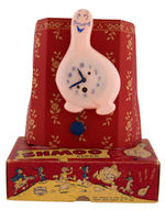 “SHMOO” BOXED CLOCK WITH TWO ADDITIONAL COLOR VARIETIES.