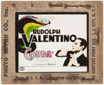 RUDOLPH VALENTINO "COBRA" GLASS MOVIE SLIDE.