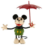 "MICKEY MOUSE" WITH UMBRELLA GERMAN METAL FIGURE (COLOR VARIANT).